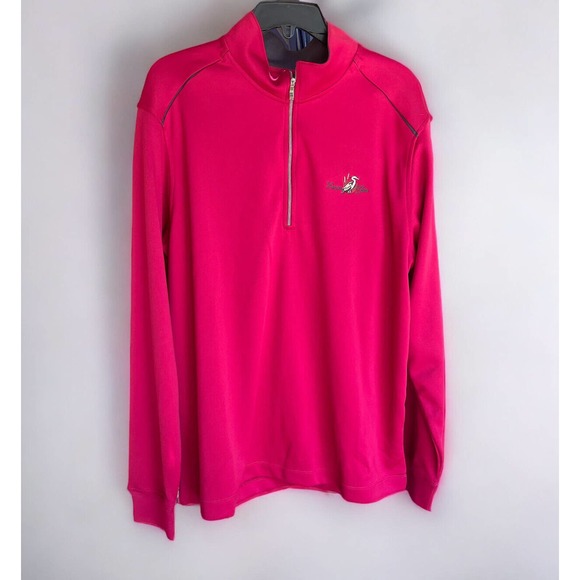 Nike Other - Men’s Nike Golf Pullover NWT Large Red Dri-fit 1/4 Zip Long Sleeve Heron Glen
